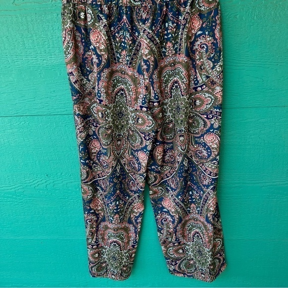 SHEIN VCAY CURVE Allover Print Paperbag Waist Pants SIZE 2X EUC - Picture 6 of 7